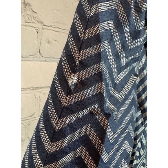 ARMANI COLLEZIONI blue white chevron button jacket blazer size 6 Italy - Picture 7 of 7